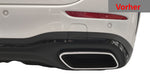 Auspuffblende Abdeckung Satz für Mercedes Benz C-Klasse W206 S206 Carbon-Look - STW-Solutions