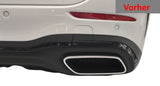 Auspuffblende Abdeckung Satz für Mercedes Benz C-Klasse W206 S206 Carbon-Look - STW-Solutions