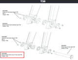 Look T20 Replacement Dropout Kit for Front Cross 12mm Axle w/ Screws #00024998