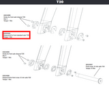 Look T20 Replacement Dropout Kit for Front Standard Axle 12mm w/ Screws #0002500