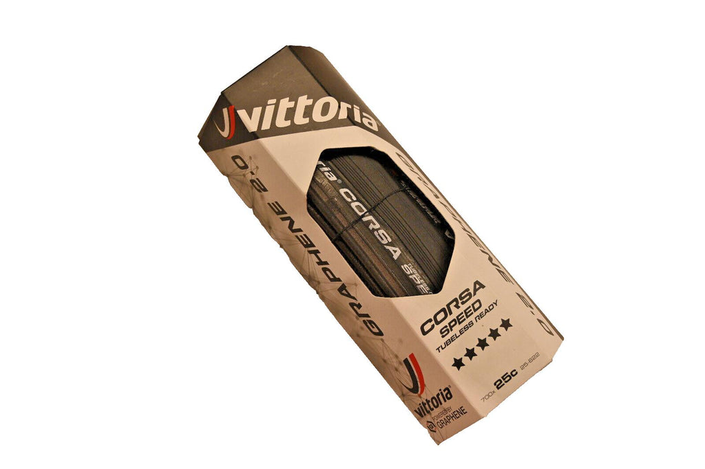 rennrad 25-622 Vittoria Fahrrad Reifen Corsa Speed falt schwarz 25-622 700x25 TLR Ren – STW-Solutions