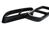 Auspuffblende Abdeckung Satz für Mercedes Benz C-Klasse W206 S206 Carbon-Look - STW-Solutions