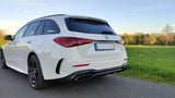 Auspuffblende Abdeckung Satz für Mercedes Benz C-Klasse W206 S206 Carbon-Look - STW-Solutions