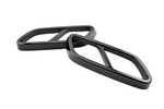 Auspuffblende Abdeckung ABS Satz für Mercedes Benz C-Klasse W206 S206 Schwarz - STW-Solutions