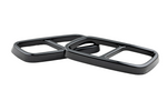 Auspuffblende Abdeckung ABS Satz für Mercedes Benz C-Klasse W206 S206 Schwarz - STW-Solutions
