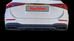 Auspuffblende Abdeckung ABS Satz für Mercedes Benz C-Klasse W206 S206 Schwarz - STW-Solutions