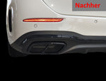 Auspuffblende Abdeckung ABS Satz für Mercedes Benz C-Klasse W206 S206 Schwarz - STW-Solutions