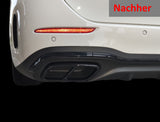 Auspuffblende Abdeckung ABS Satz für Mercedes Benz C-Klasse W206 S206 Schwarz - STW-Solutions