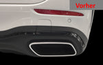 Auspuffblende Abdeckung ABS Satz für Mercedes Benz C-Klasse W206 S206 Schwarz - STW-Solutions