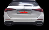 Auspuffblende Abdeckung ABS Satz für Mercedes Benz C-Klasse W206 S206 Schwarz - STW-Solutions