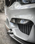 Carbon Front Flaps Frontlippe Spoiler Ecken -small V2- für BMW M3 F80 M4 F82 F83