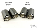 Carbon matt / glänzend Auspuffblenden Endrohre MP für BMW M3 M4 - 93mm