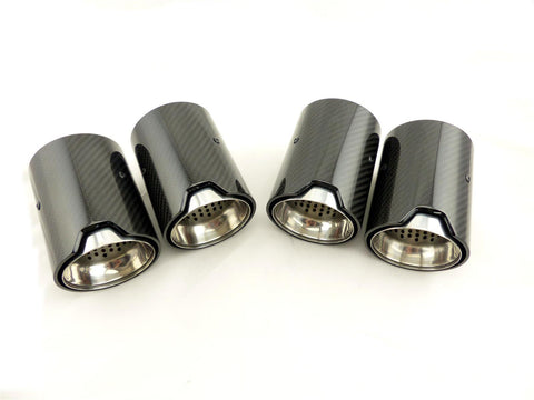 Carbon matt / glänzend Auspuffblenden Endrohre MP für BMW M3 M4 - 93mm