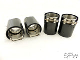 Carbon matt / glänzend Auspuffblenden Endrohre MP für BMW M3 M4 - 93mm