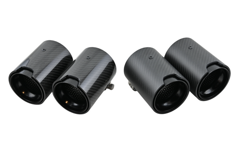 Carbon matt / glänzend Auspuffblenden Endrohre MP für BMW M3 M4 mit Perf.-ESD schwarz