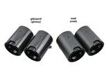 Carbon matt / glänzend Auspuffblenden Endrohre MP für BMW M2 F87 mit Perf.-ESD schwarz - STW-Solutions