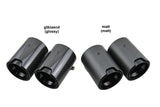 Carbon matt / glänzend Auspuffblenden Endrohre MP für BMW M3 M4 - 93mm schwarz - STW-Solutions