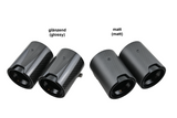 Carbon matt / glänzend Auspuffblenden Endrohre MP für BMW M2 F87 - 93mm schwarz