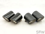 Carbon matt / glänzend Auspuffblende Endrohr UNIVERSAL 67mm KURZ - STW-Solutions