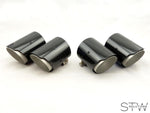 Carbon matt / glänzend Auspuffblenden Endrohre für BMW Fx 140i 240i mit Perf. ESD