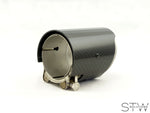 Carbon matt / glänzend Auspuffblende Endrohr UNIVERSAL 67mm KURZ - STW-Solutions