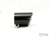 Carbon matt / glänzend Auspuffblende Endrohr UNIVERSAL 67mm KURZ - STW-Solutions