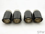 Carbon matt / glänzend Auspuffblende Endrohr UNIVERSAL 67mm