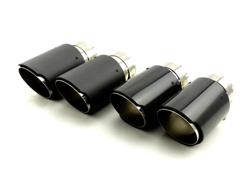 Carbon matt / glänzend Auspuffblende Endrohr exhaust tips UNIVERSAL 64mm