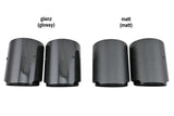 Carbon matt / glänzend Auspuffblenden Endrohre für BMW M3 M4 - 90mm schwarz - STW-Solutions