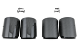 Carbon matt / glänzend Auspuffblenden Endrohre für BMW M3 M4 mit Perf. ESD schwarz - STW-Solutions
