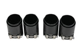 Carbon matt / glänzend Auspuffblende Endrohr UNIVERSAL 70mm KURZ schwarz - STW-Solutions