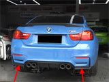 Carbon Diffusor Ansatz Heckdiffusor Ecken 2-teilig für BMW M3 F80 + M4 F82 F83