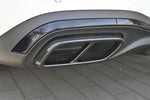 Auspuffblende Abdeckung Satz für Mercedes Benz C-Klasse W206 S206 Carbon-Look - STW-Solutions
