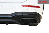 Auspuffblende Abdeckung Satz für Mercedes Benz C-Klasse W206 S206 Carbon-Look - STW-Solutions
