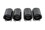 Carbon matt / glänzend Auspuffblenden Endrohre MP für BMW M3 M4 - 93mm schwarz - STW-Solutions