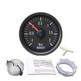 Ladedruckanzeige 2bar 12V Retro-Look schwarz Turbo 52mm Rundinstrument - STW-Solutions