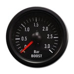 Ladedruckanzeige 3bar 12V Retro-Look schwarz Turbo 52mm Rundinstrument - STW-Solutions