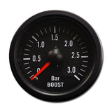 Ladedruckanzeige 3bar 12V Retro-Look schwarz Turbo 52mm Rundinstrument - STW-Solutions