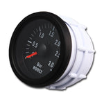 Ladedruckanzeige 3bar 12V Retro-Look schwarz Turbo 52mm Rundinstrument - STW-Solutions
