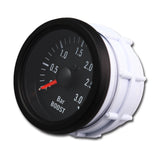 Ladedruckanzeige 3bar 12V Retro-Look schwarz Turbo 52mm Rundinstrument - STW-Solutions