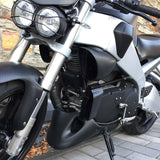 Carbon glanz Ölkühlerabdeckung Verkleidung 6-Reihig für Buell XB 9 12 2003-2008 EBR - STW-Solutions