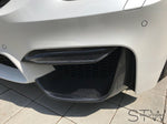 Carbon Splitter Front-Spoiler-Ecken Flaps Wings - für BMW M3 F80 + M4 F82 F83
