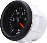 Unterdruckanzeige Vakuum -1 Bar 12V Retro-Look schwarz Turbo 52mm Rundinstrument - STW-Solutions
