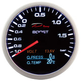 4in1 Ladedruck Anzeige + Öldruck Öltemperatur Volt - Multi-gauge OLED
