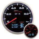 4in1 Öldruck Anzeige + Öltemperatur Wassertemperatur Volt - Multi-gauge OLED - STW-Solutions