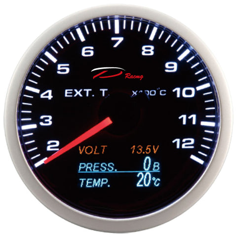 4in1 Abgastemperatur Anzeige + Öldruck Öltemperatur Volt - Multi-gauge OLED - STW-Solutions