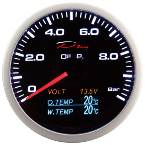 4in1 Öldruck Anzeige + Öltemperatur Wassertemperatur Volt - Multi-gauge OLED - STW-Solutions