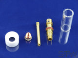 WIG TIG Schweißbrenner Glas Gasdüse SMALL WP 17 18 26 Gaslinse 2,4mm - STW-Solutions