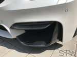 Carbon Splitter Front-Spoiler-Ecken Flaps Wings - für BMW M3 F80 + M4 F82 F83 - STW-Solutions
