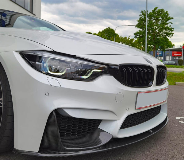 MTC V2 Front Bumper Lip Spoiler For BMW F80 M3 & F82/F83 M4 2015-2020 – PU, Unpainted Black